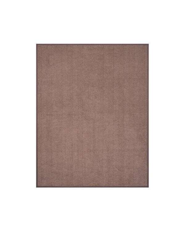 Langley Herringbone Throw - Brown