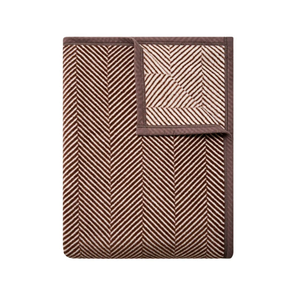 Langley Herringbone Throw - Brown