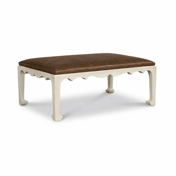 Leo Leather Ottoman