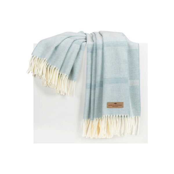 Light Blue Montauk Stripe Herringbone Throw