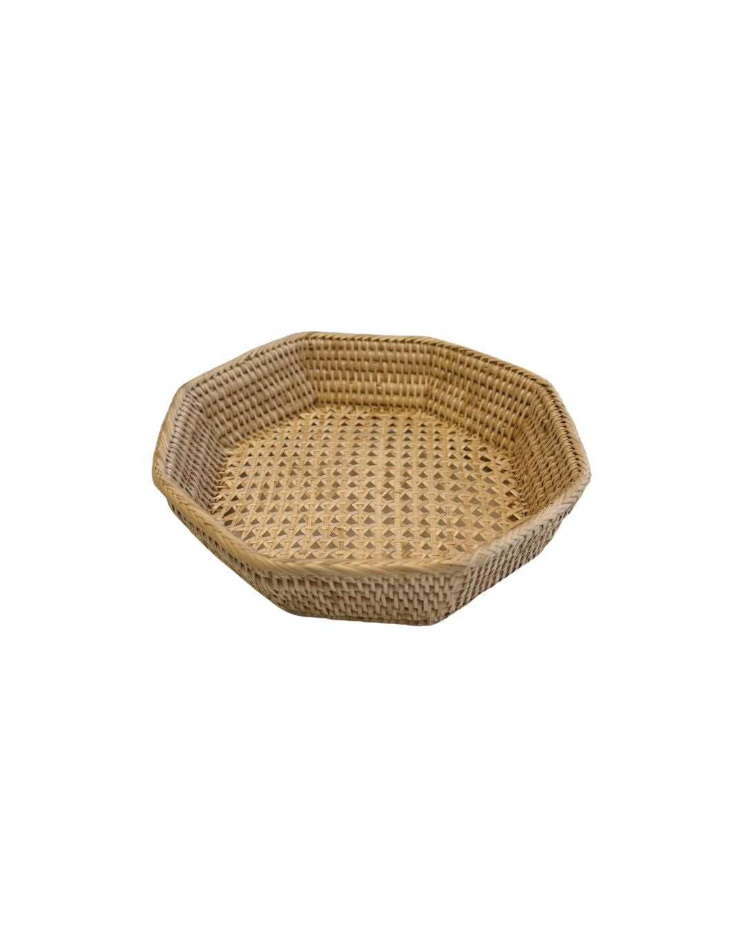 Light Woven Octagonal Tray