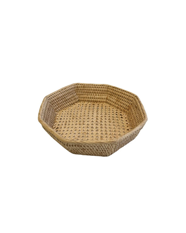 Light Woven Octagonal Tray