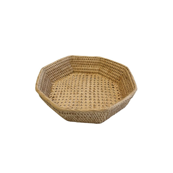 Light Woven Octagonal Tray
