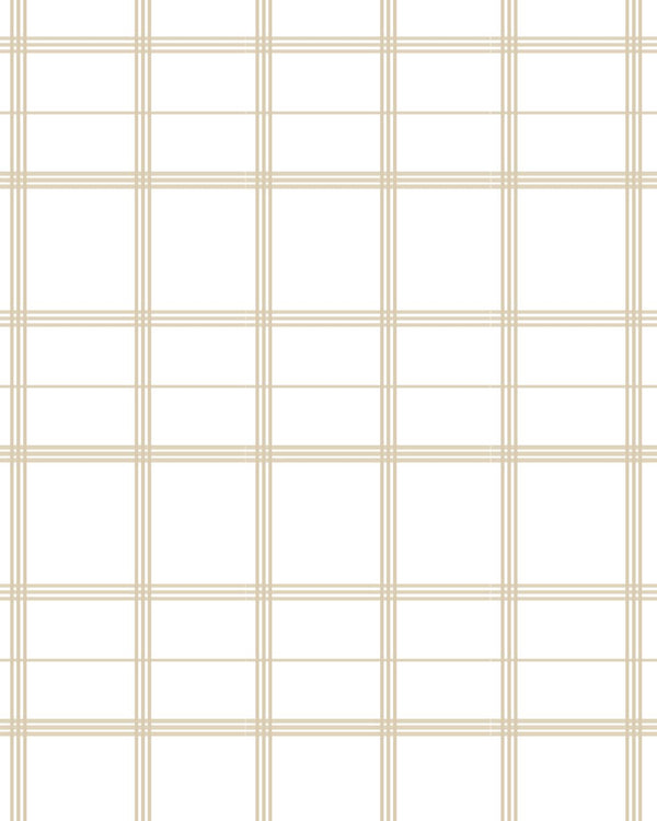 Linden Plaid Fabric in Natural