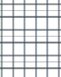 Linden Plaid Fabric in Navy