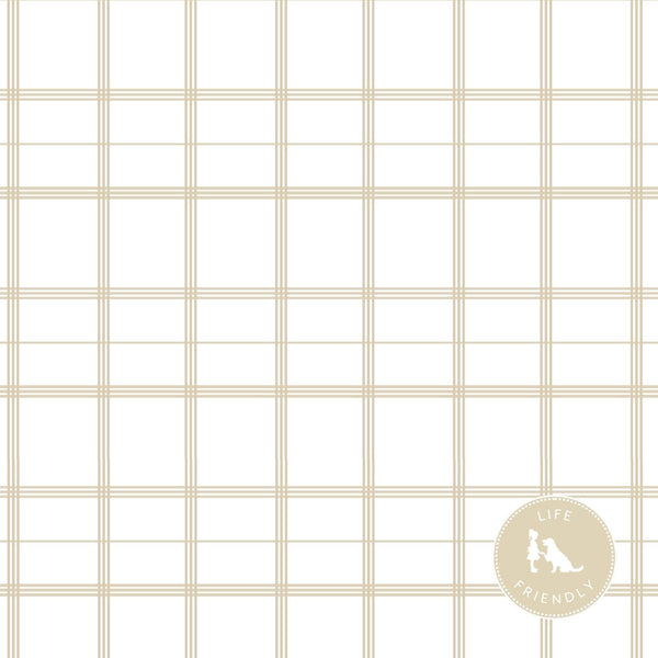 Linden Plaid Fabric in Natural