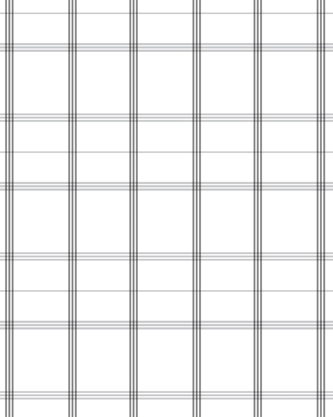 Linden Plaid Fabric in Stone Grey