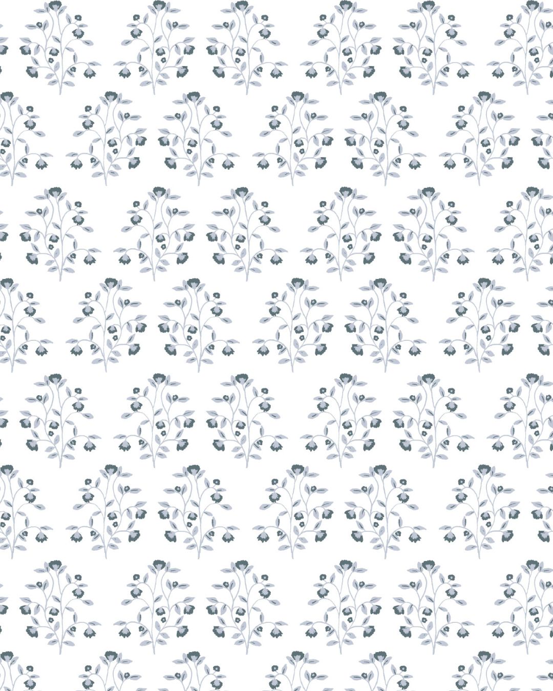 Lucille Floral Fabric in Navy
