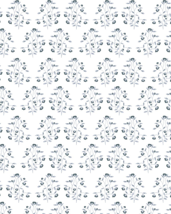Lucille Floral Fabric in Navy