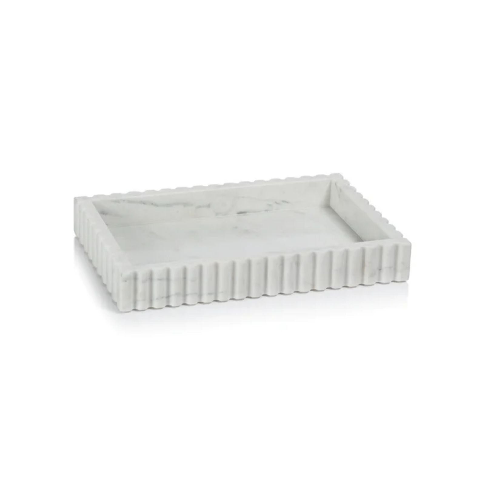 Luka Marble Fluted Tray