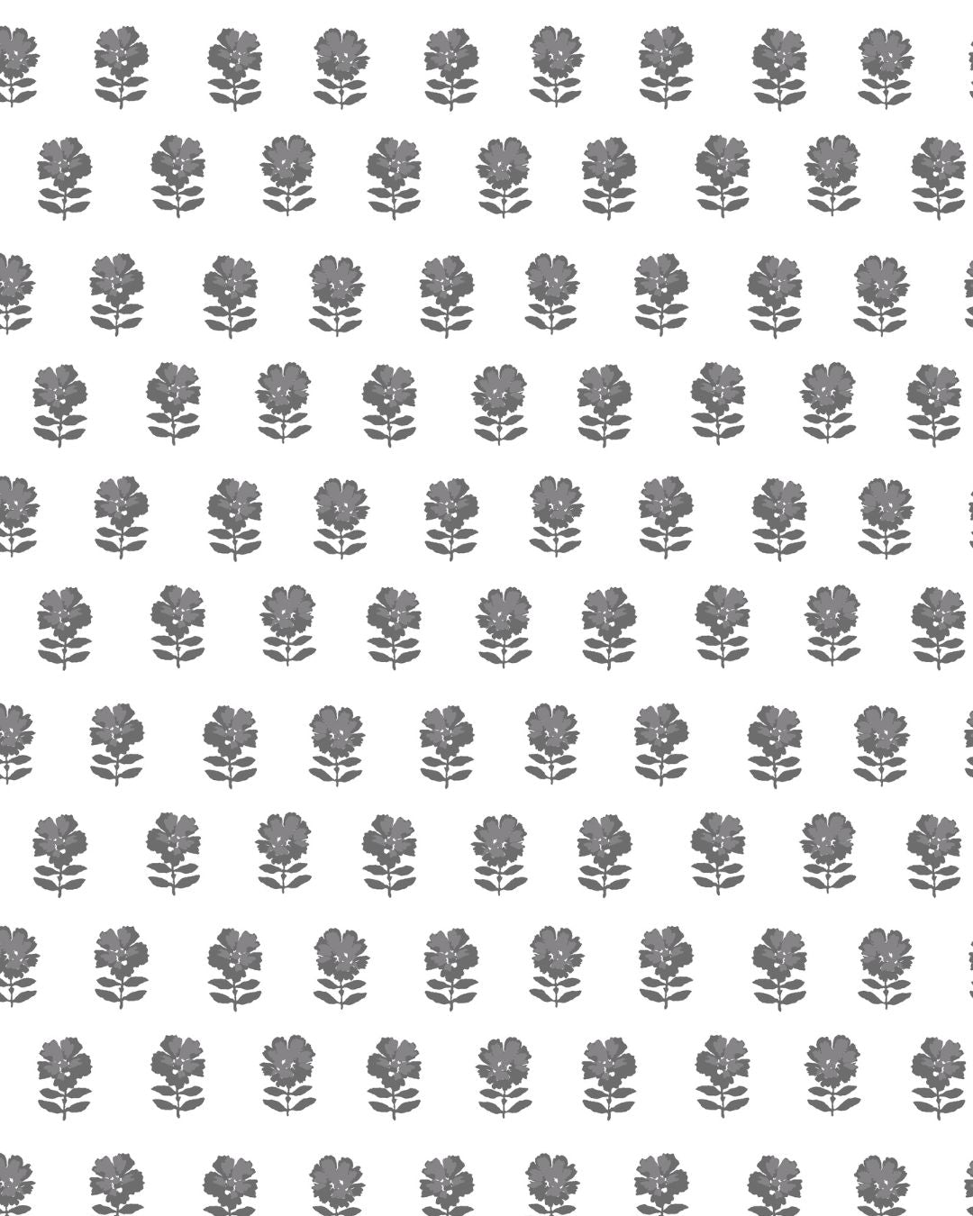 Lulu Floral Fabric in Charcoal