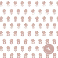 Lulu Floral Fabric in Dusty Pink