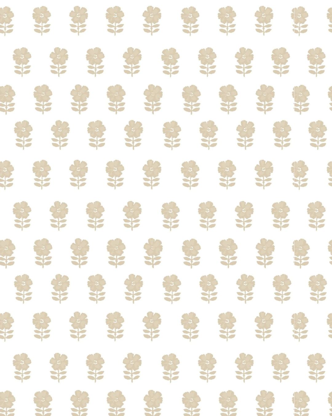 Lulu Floral Fabric in Natural
