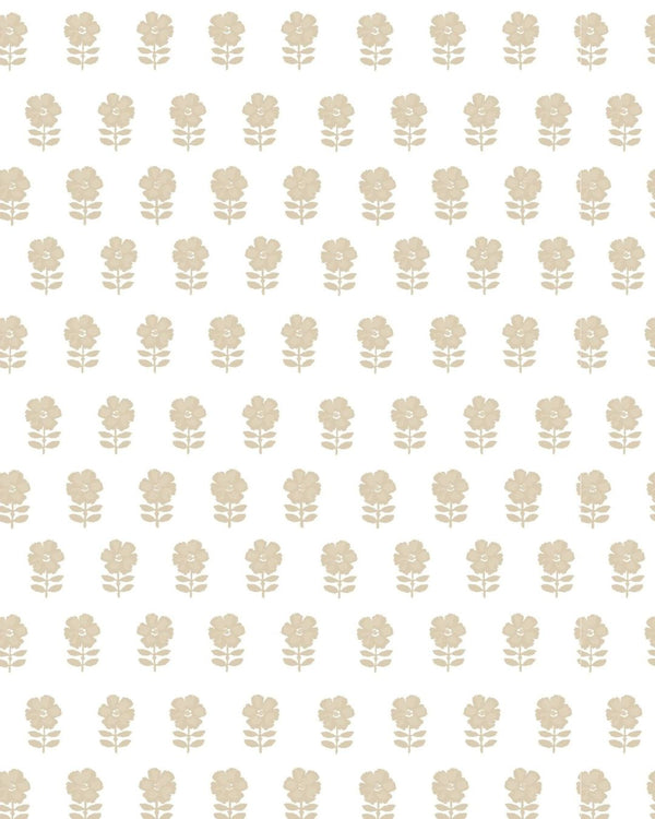 Lulu Floral Fabric in Natural