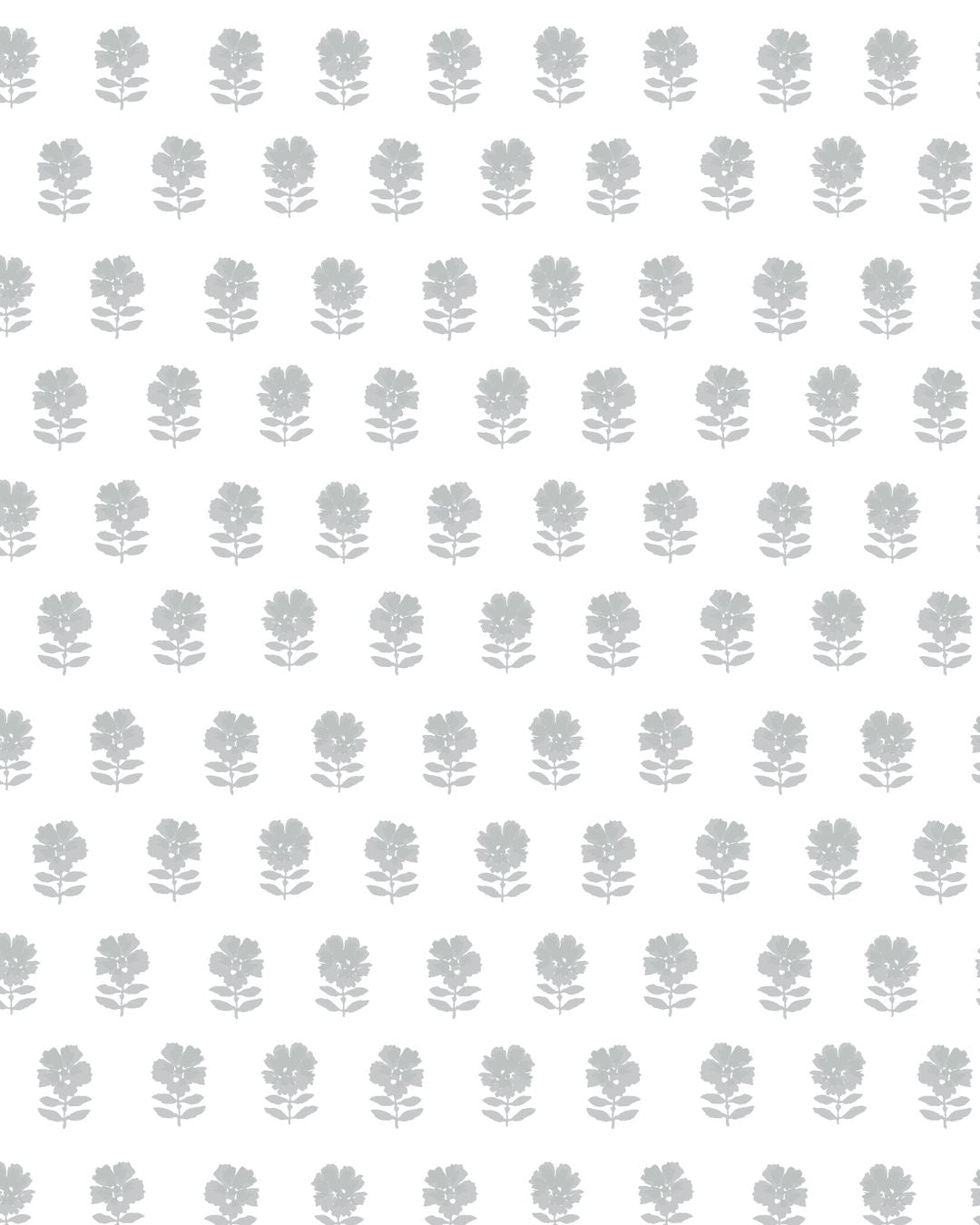 Lulu Floral Fabric in Stone Grey