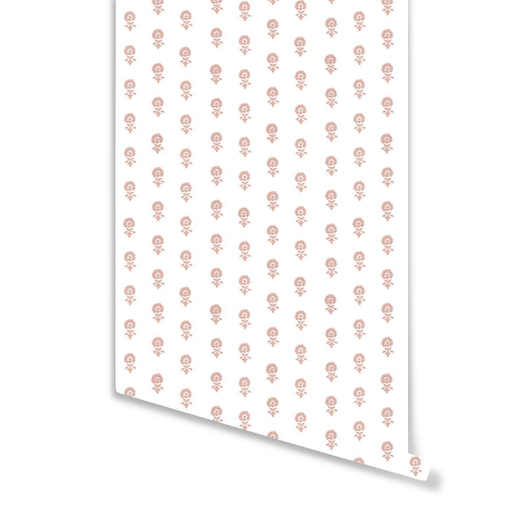 Lyla Wallpaper in Dusty Pink