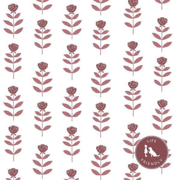 Madison Floral Fabric in Rose