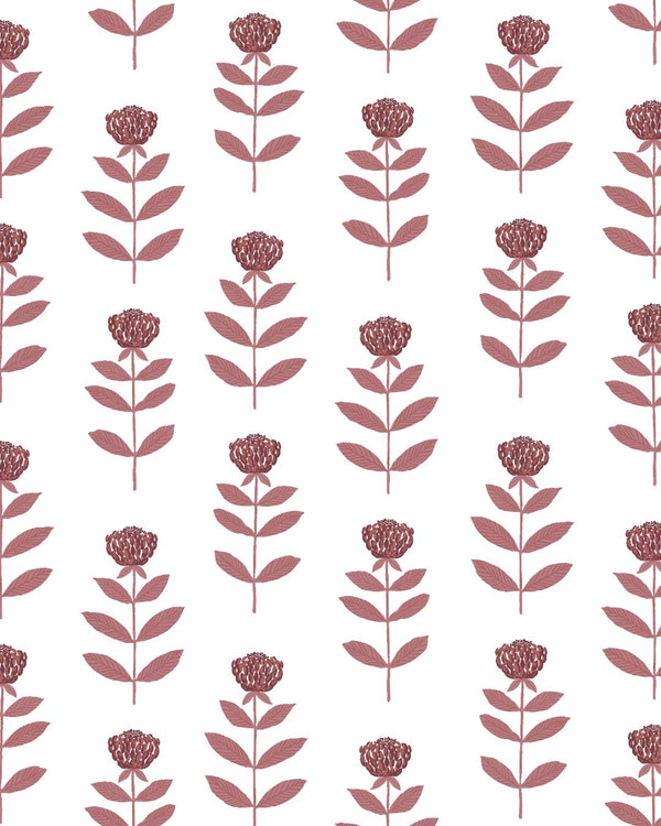 Madison Floral Fabric in Rose