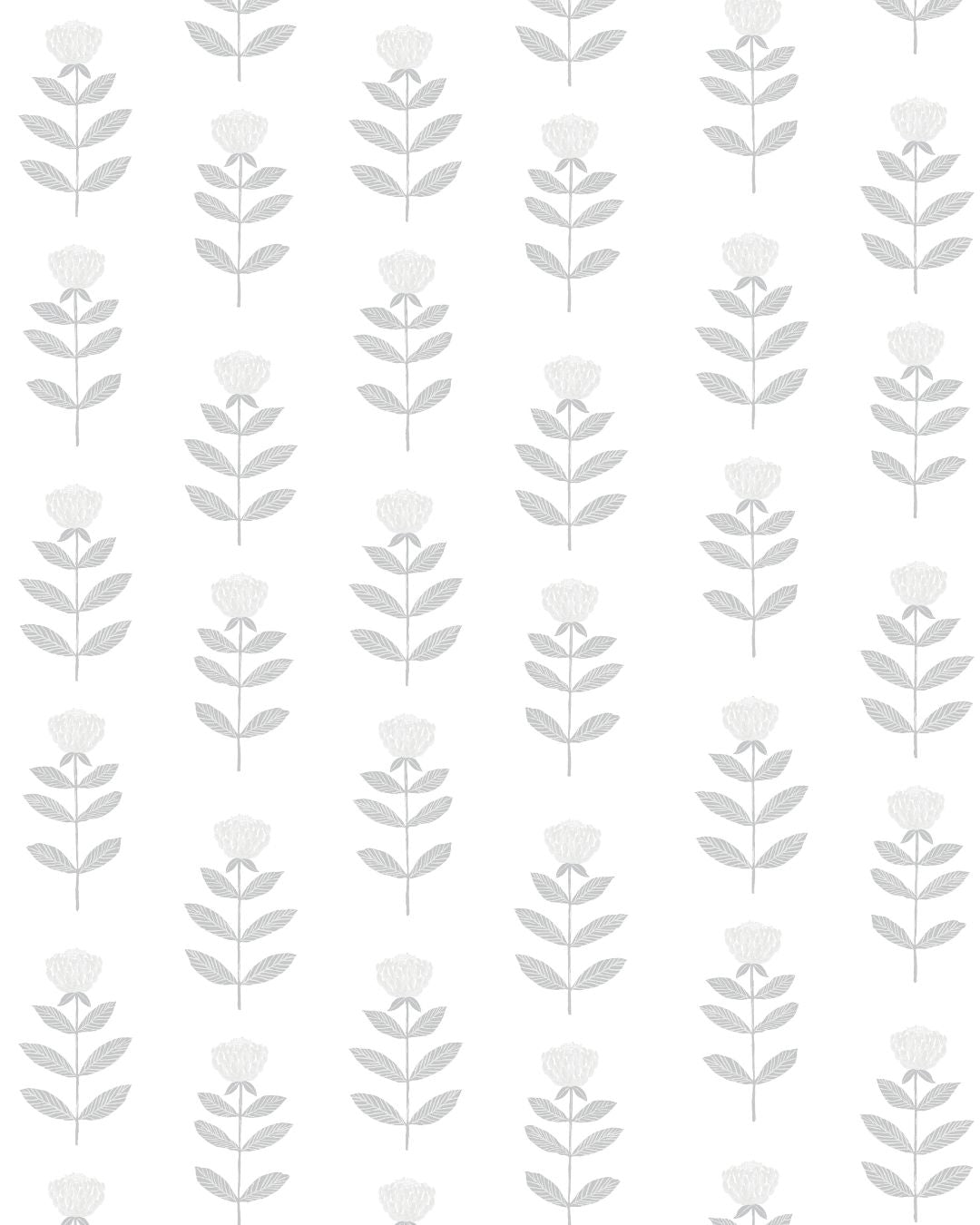 Madison Floral Fabric in Stone Grey
