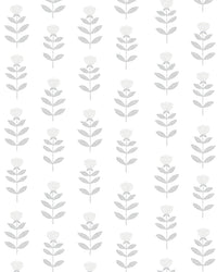 Madison Floral Fabric in Stone Grey
