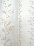 Marie Floral Stripe Wallpaper in Beige