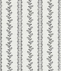 Marie Floral Stripe Wallpaper in Black