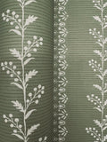 Marie Floral Stripe Wallpaper in Forest