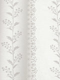 Marie Floral Stripe Wallpaper in Grey