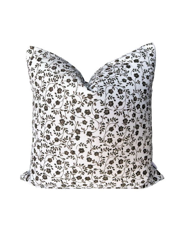 Market Floral Pillow in Latte