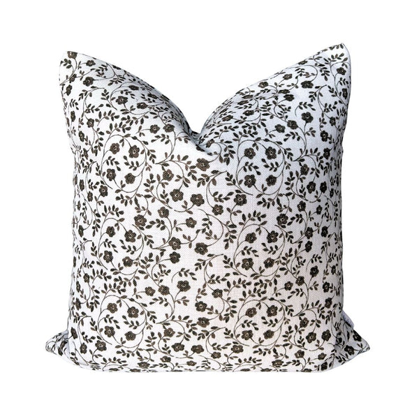 Market Floral Pillow in Latte