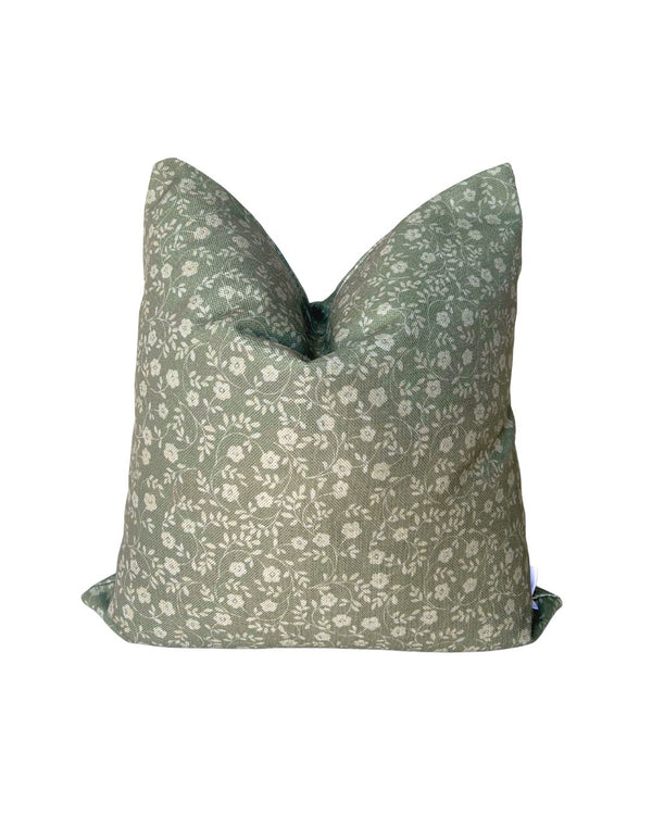 Market Floral Pillow in Olive