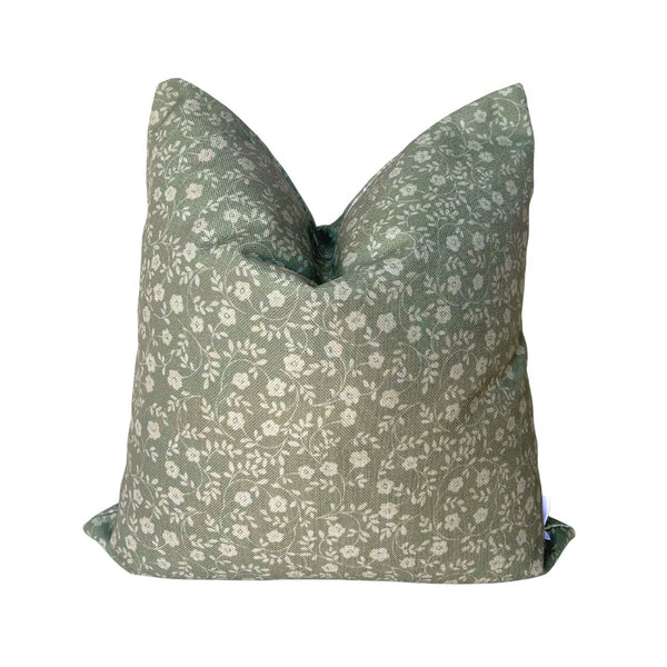 Market Floral Pillow in Olive