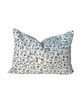 Market Floral Pillow in Olive on White