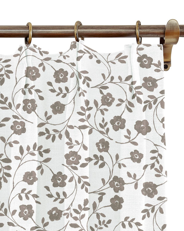 Market Floral in Latte Drapery Panel