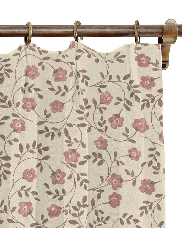 Market Floral in Natural Drapery Panel