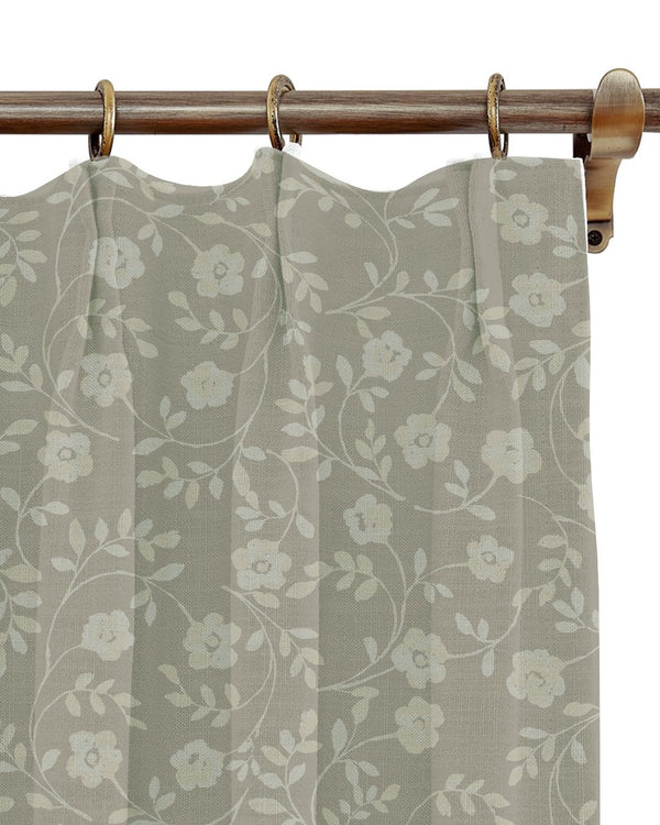 Market Floral in Olive Drapery Panel