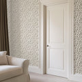 Market Floral Wallpaper in Olive on White