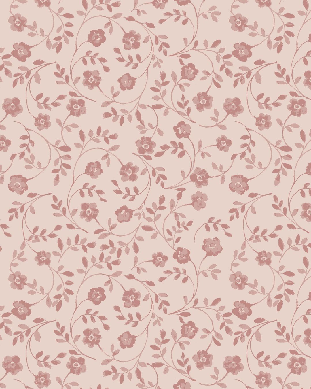 Market Floral Fabric in Blush
