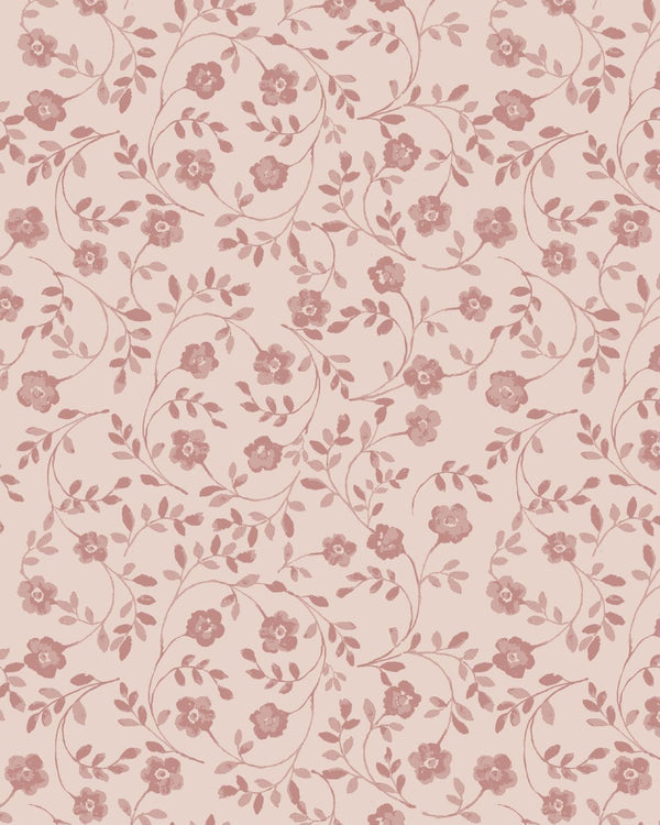Market Floral Fabric in Blush