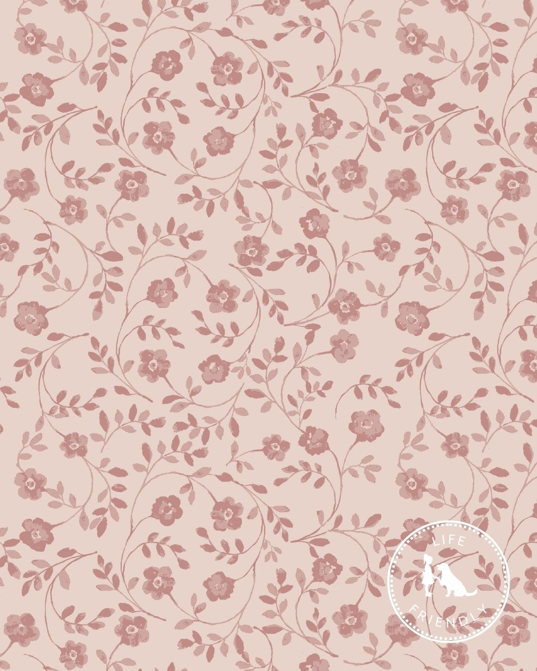 Market Floral Fabric in Blush