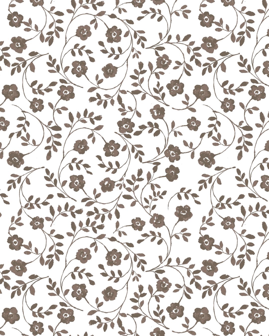 Market Floral Fabric in Latte
