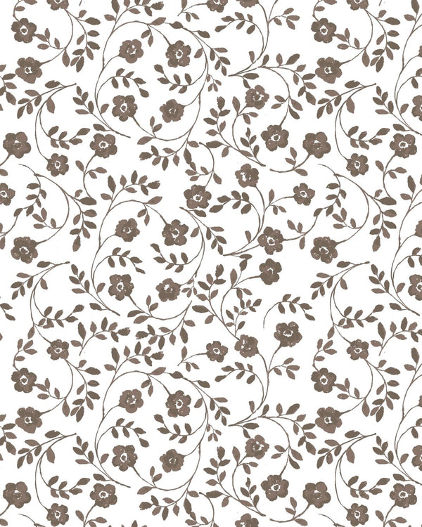 Market Floral Fabric in Latte
