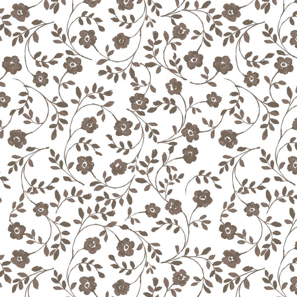 Market Floral Fabric in Latte
