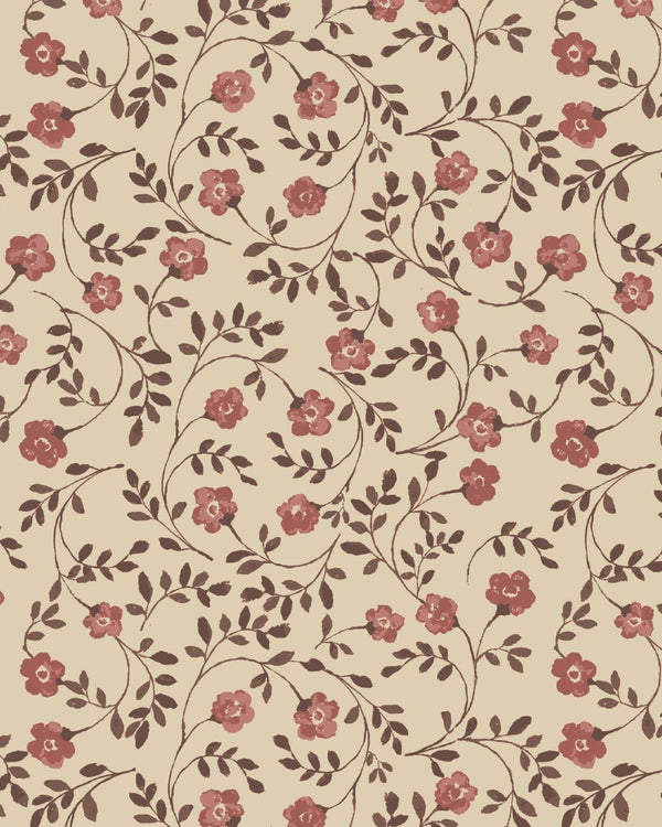 Market Floral Fabric in Natural