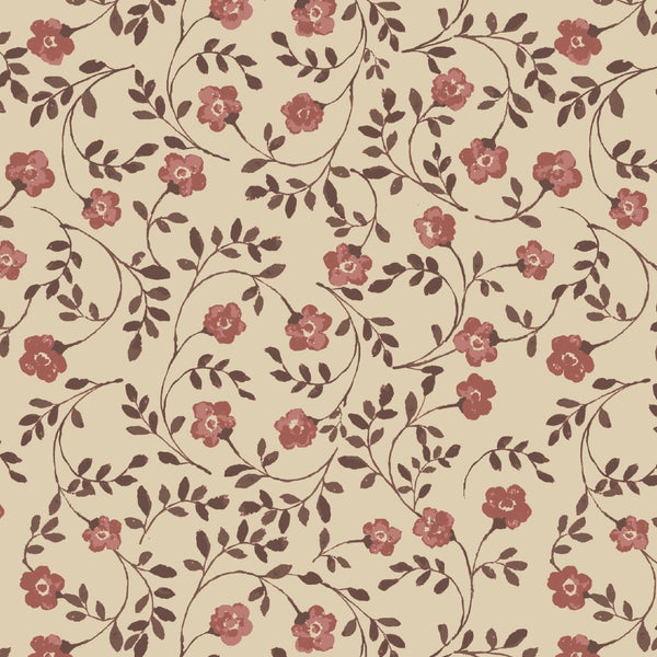 Market Floral Fabric in Natural