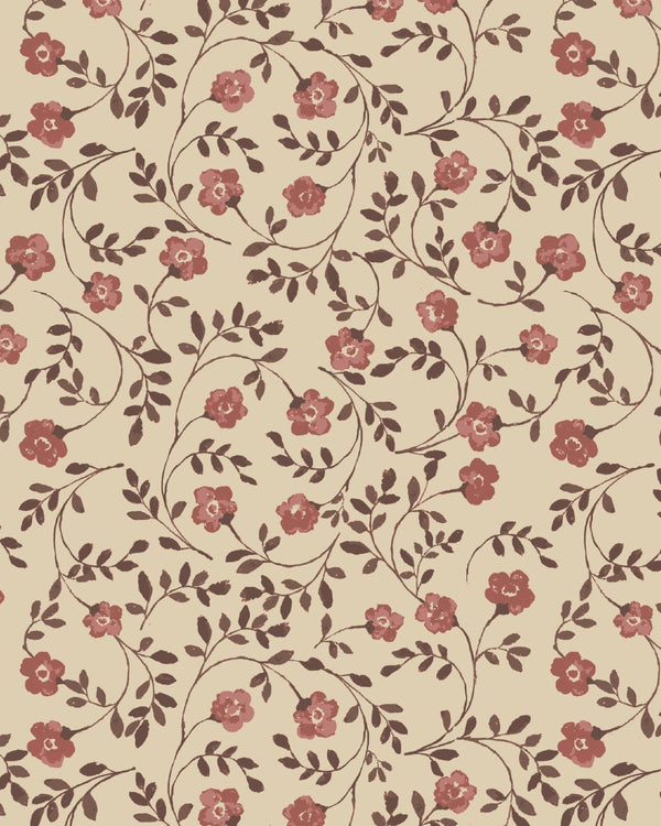 Market Floral in Natural Drapery Panel