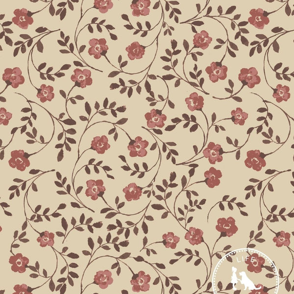 Market Floral Fabric in Natural