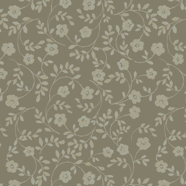 Market Floral Fabric in Olive