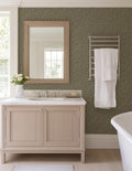 Market Floral Wallpaper in Olive