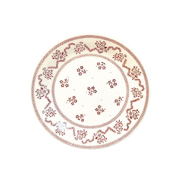 Mauve Floral Handblock Bread and Butter Plate